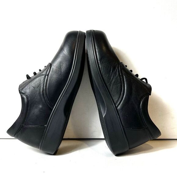 Apex Ambulator Diabetic Comfort Black Leather Shoe Men 10-11 Lace Up Women 11-12 - Picture 5 of 13